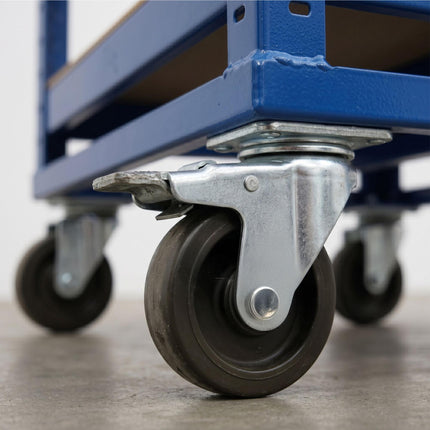 Rolling Steel Shelving Unit – Adjustable, Locking Casters