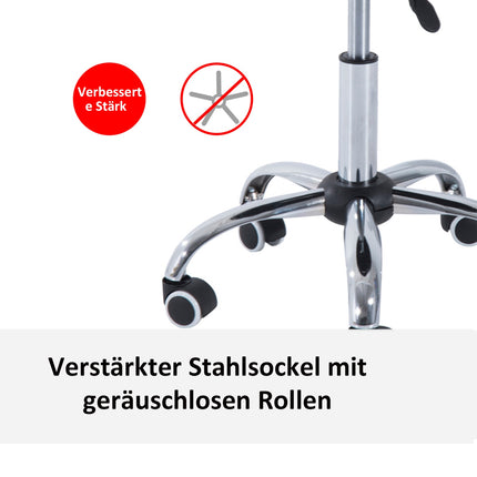 Height adjustable swivel stool - black PU & metal