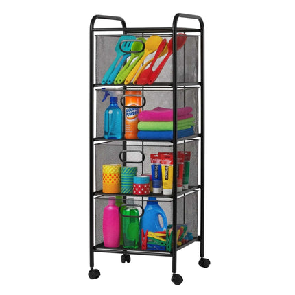 Rolling Storage Cart, 4-Drawer Organizer With Casters