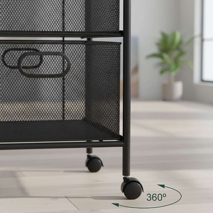 Rolling Storage Cart, 4-Drawer Organizer With Casters