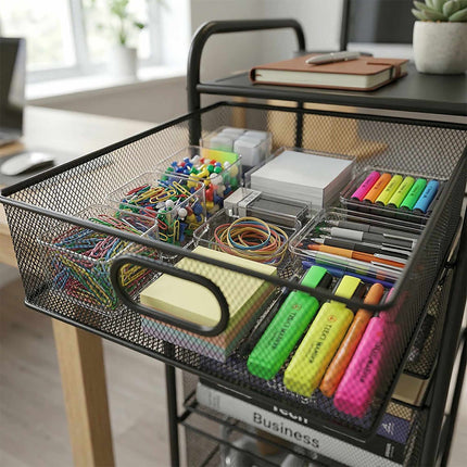 Rolling Storage Cart, 4-Drawer Organizer With Casters