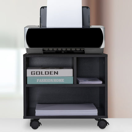 Rolling case with 3 compartments