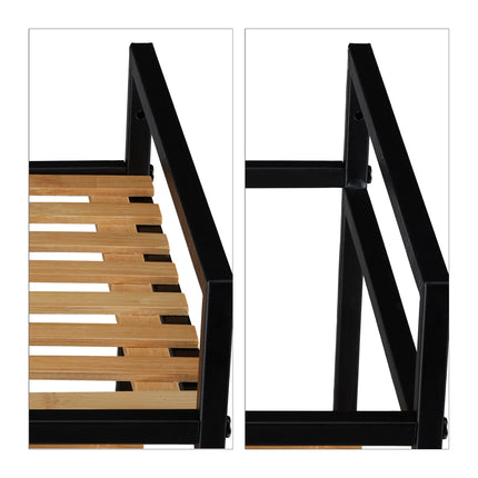Rolling shelf for bathroom with laundry bag