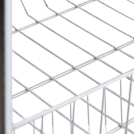 Rolling shelf in metal