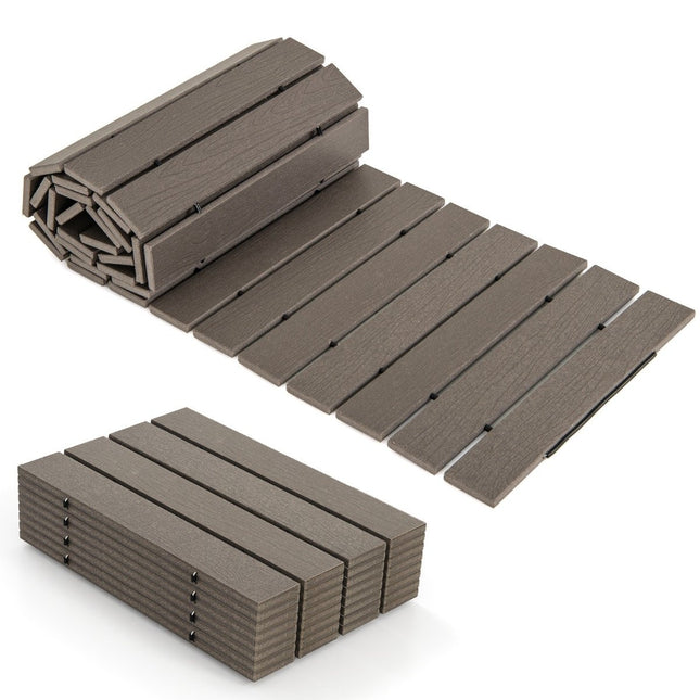 Roll-out path made of HDPE I 242 cm I Width 43 cm I Weatherproof I Roll-out garden path for wedding garden gray