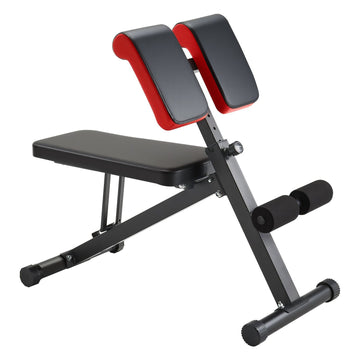 Roman Chair Hyperextension Bench, Adjustable, Foldable, 330 lb