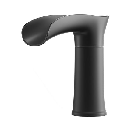 Roman Tub Faucet – 3-Hole Waterfall, Dual Handle, Matte Black