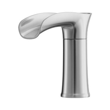 Roman Tub Faucet, 3-Hole Waterfall, Dual Handle, Silver