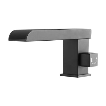 Roman Tub Faucet, 3-Hole Waterfall, Hand Shower, Matte Black