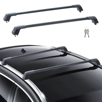 Roof Rack Crossbars, 2-Pack 122.9 cm for Grooved Rails