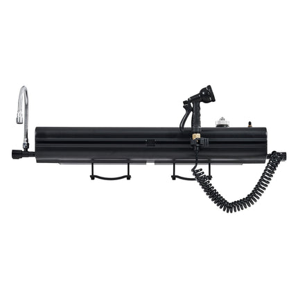 Roof Rack Water Tank, 4 Gal, Pressurized Aluminum, 4 m Hose, Black