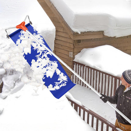 Roof Snow Rake, 17-Inch Aluminum Blade, Wheels, 1.25–5.24 m