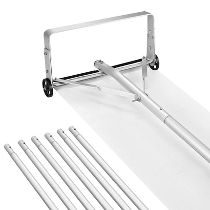 Roof Snow Rake, 18.5-In Aluminum Blade, Telescoping, Wheels