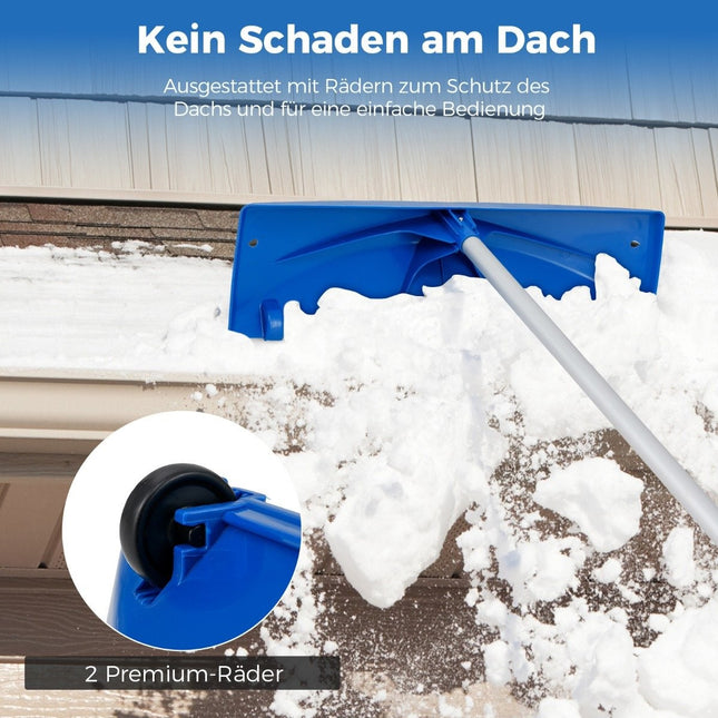 Roof snow clearer with wheels & plastic snow blade roof snow clearer snow shovel