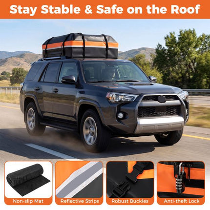 Rooftop Cargo Carrier Bag, Waterproof 500D PVC, 425L