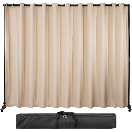 Room Divider Stand, 8 x 10 ft, Aluminum Frame, Blackout Curtain