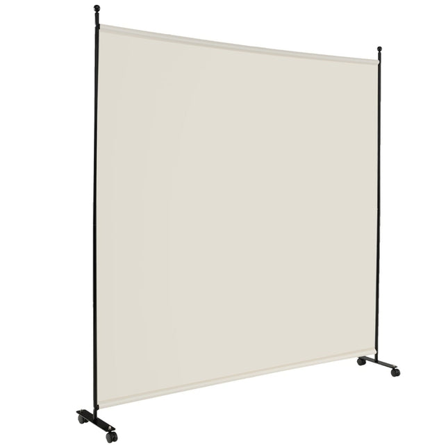 Room Divider with Panel, 184 x 30 x 184 cm, Beige