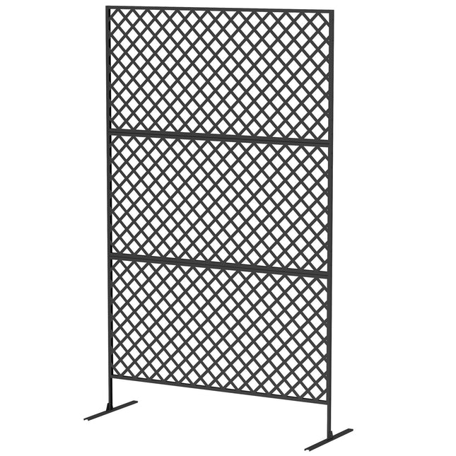 3-panel black room divider, 122 x 198 cm privacy screen
