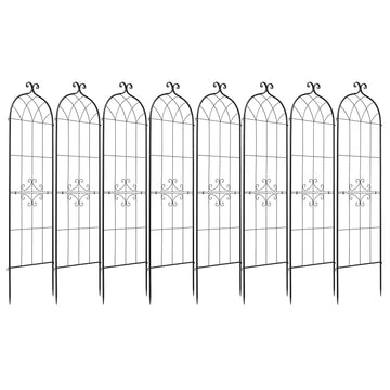 Rose Garden Trellis, 8-Pack 180 x 52.5 cm Steel Panels