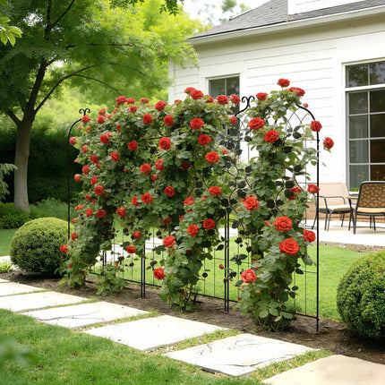 Rose Garden Trellis, 8-Pack 180 x 52.5 cm Steel Panels