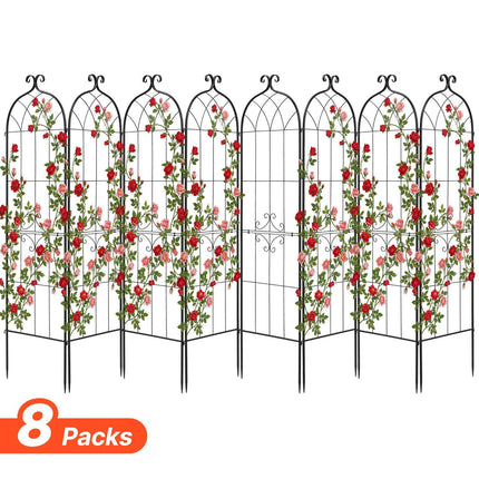 Rose Garden Trellis, 8-Pack 180 x 52.5 cm Steel Panels