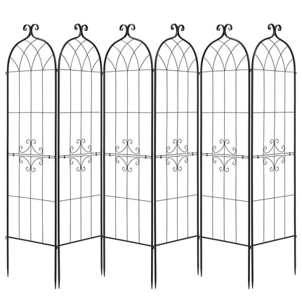 Rose Garden Trellis Set, 6-Pack 180 x 52.5 cm Steel