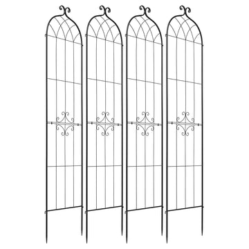 Rose Trellis 4-Pack, 220 x 52.5 cm Powder-Coated Steel