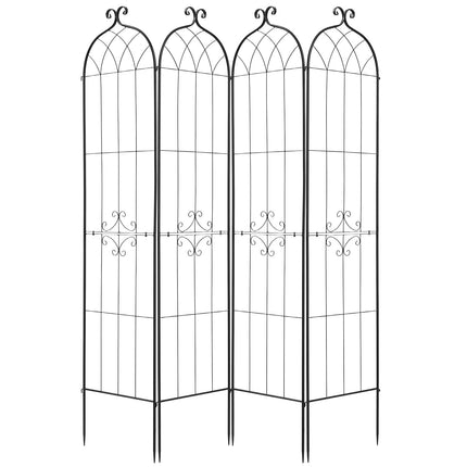 Rose Trellis 4-Pack, 220 x 52.5 cm Powder-Coated Steel