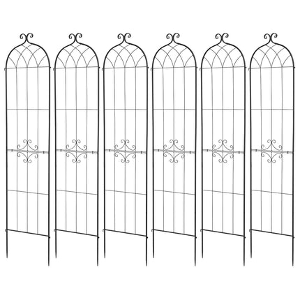 Rose Trellis 6-Pack, 220 x 52.5 cm, Powder-Coated Steel