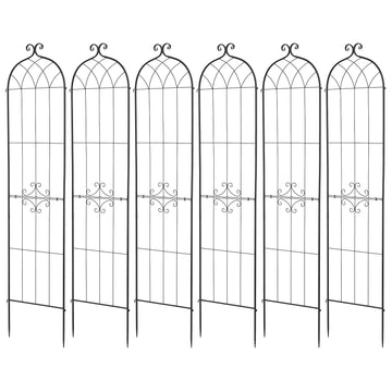 Rose Trellis 6-Pack, 220 x 52.5 cm, Powder-Coated Steel