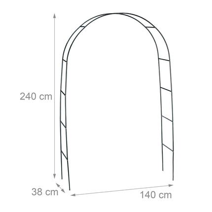 Rose arch in metal 240 cm