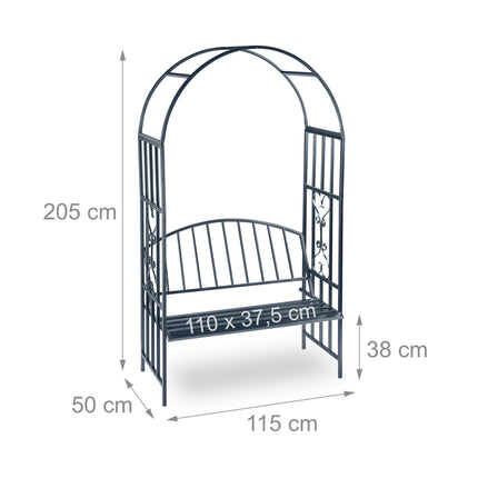 Rose arch with bench seat for 2
