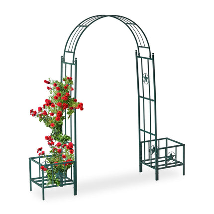 Rose arch with planters