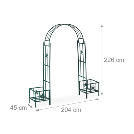 Rose arch with planters