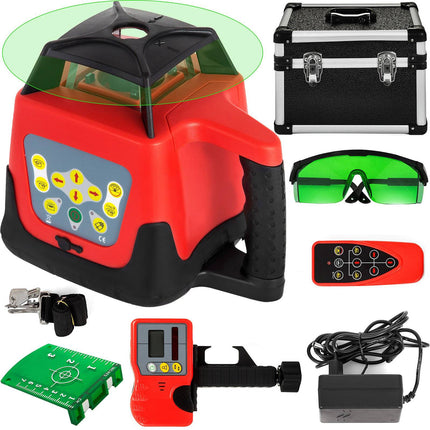 Rotary Laser Level, Green Beam, Self-Leveling, 500m Kit