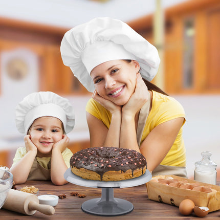 Rotatable aluminum cake tray