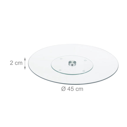 Rotatable glass serving plate