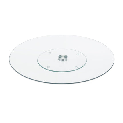 Rotatable glass serving plate
