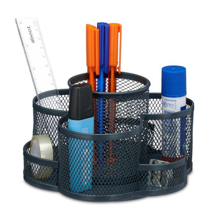 Rotatable pen holder with 7 compartments
