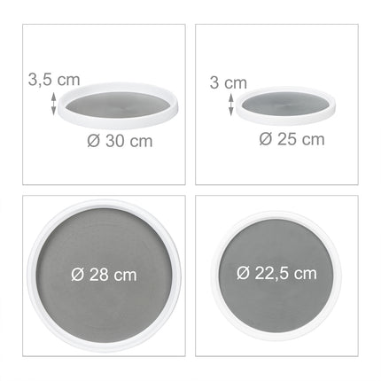 Rotating Fridge Organiser Set, 2-Piece Plastic Trays
