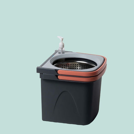 Rotating Mop Set with Bucket, Stainless Steel Handle