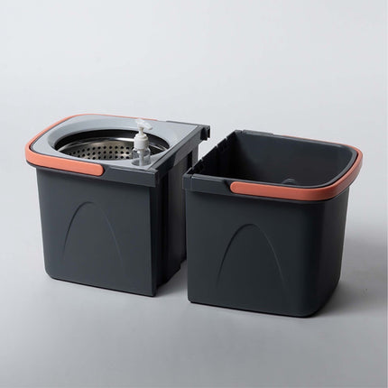 Rotating Mop Set with Bucket, Stainless Steel Handle