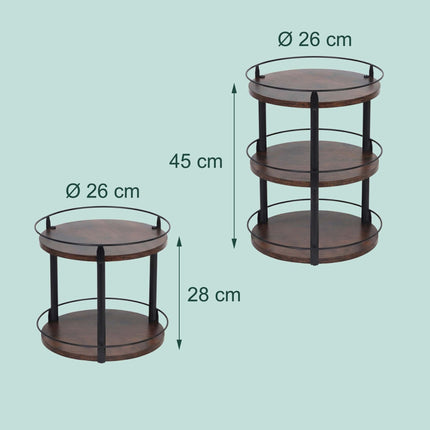 Rotating Spice Carousel Rack – Metal, Multi-Tier Organizer