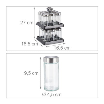Rotating Spice Rack 16 Spice Jars