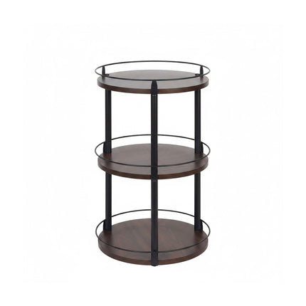 Rotating Spice Rack Carousel – 3-Tier Metal Organizer