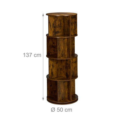 Rotating book tower