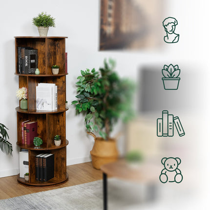 Rotating book tower