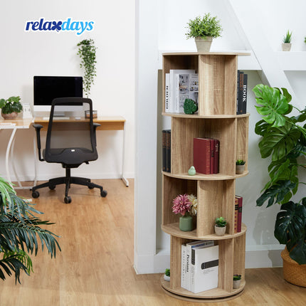 Rotating book tower