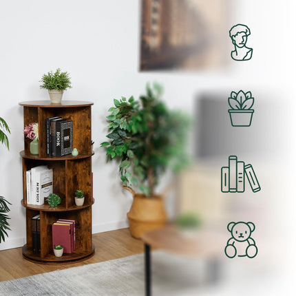 Rotating book tower