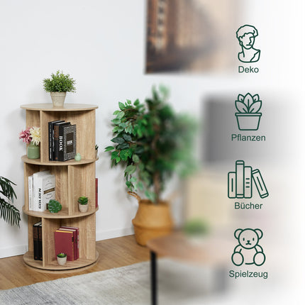 Rotating book tower